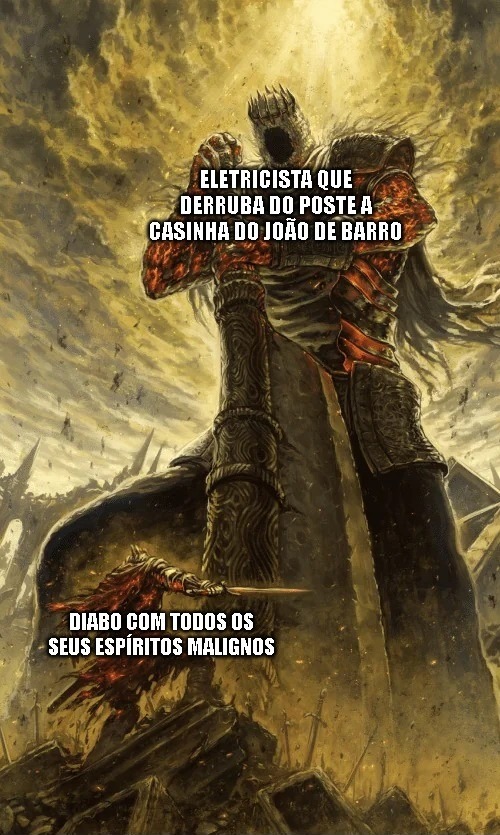 Ora, no interior não se derruba árvores para não derrubar os predinhos de barro - meme