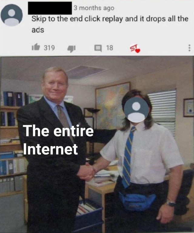 This genius just found out how to avoid ads - meme