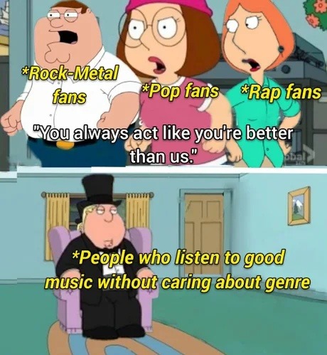 i just listen to good music and mind my business - meme