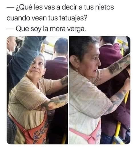 Llegan a viejitos todas rayadas - meme