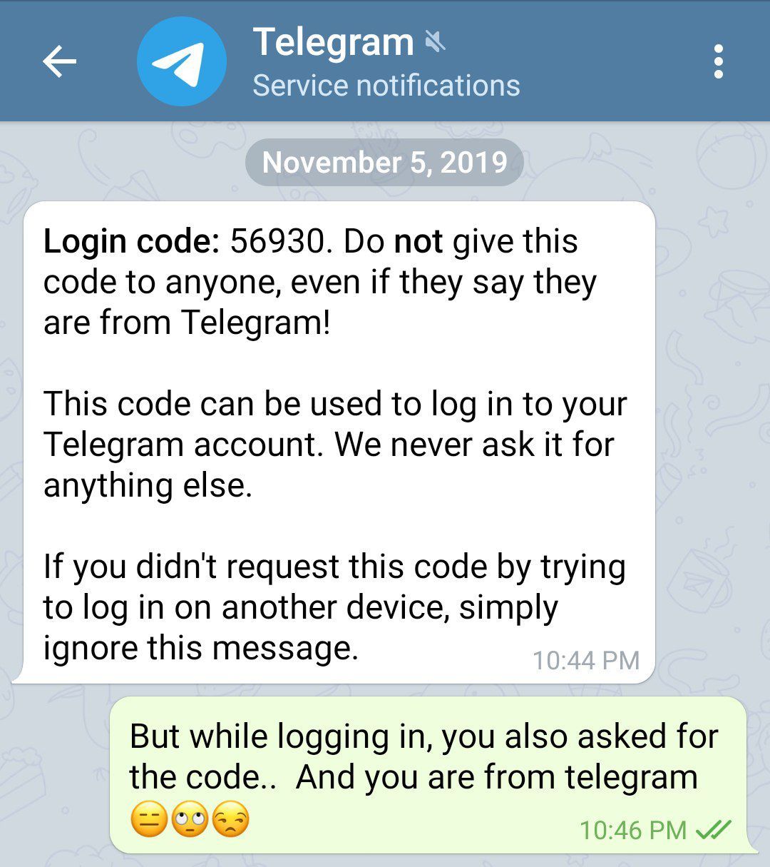 Telegram is hypocrite - meme