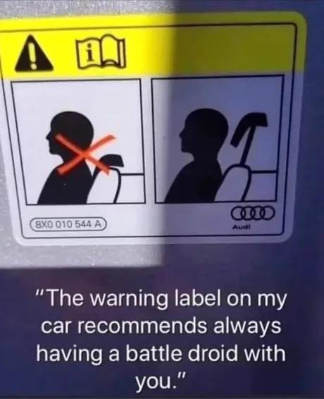 Warning label - meme
