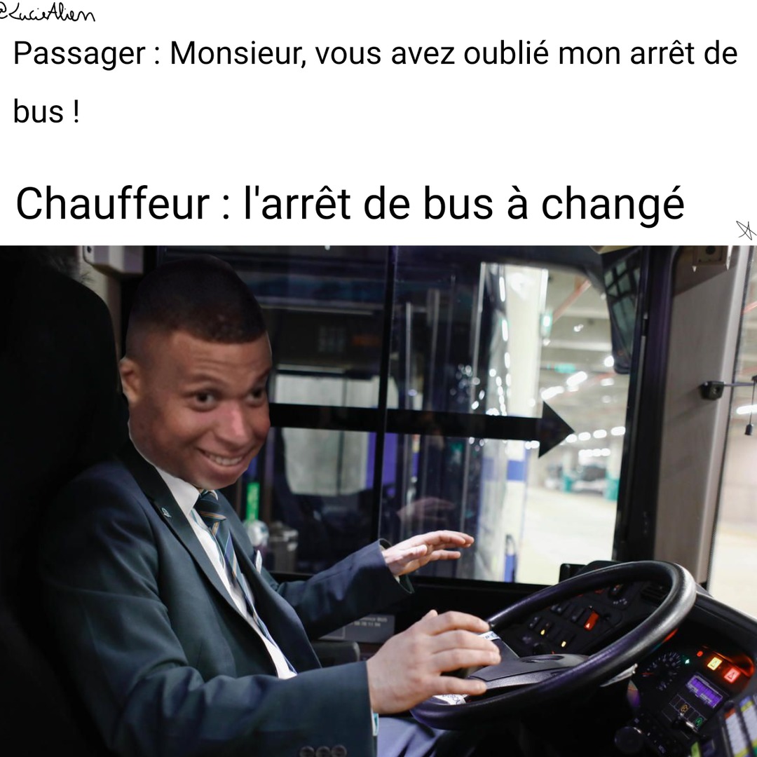 L'arrêt de bus à changé - meme