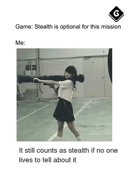 Stealth in gaming - meme