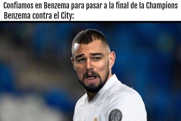 Benzema todo el partido contra el city - meme