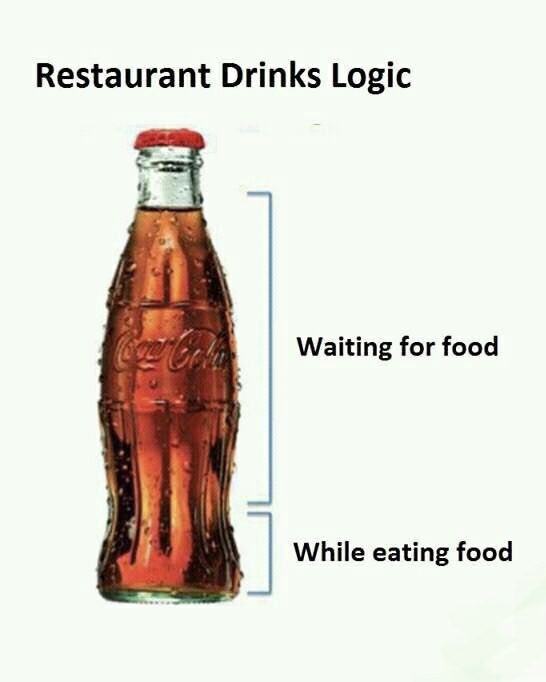 Restaurant drinks logic - meme