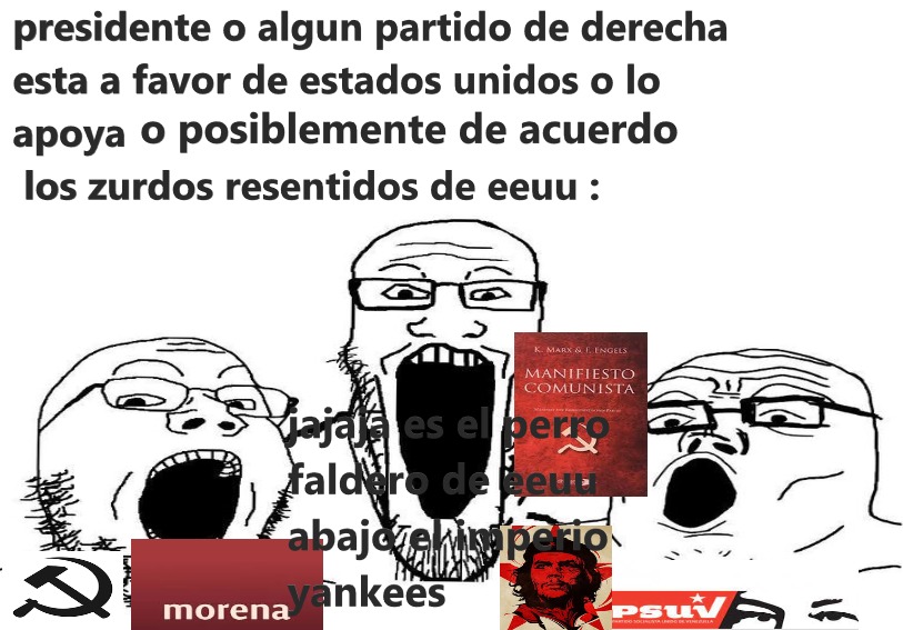 pero cuando un presidente esta a favor de un presidente o pais  corrupto de izquierda ahí no dicen nada - meme