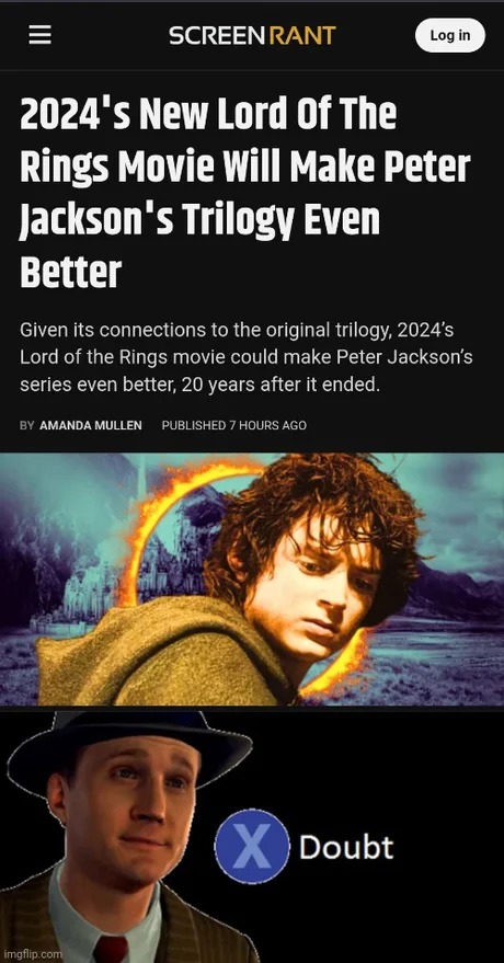 2024 new Lord of the rings movie - meme