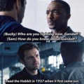 Bucky and Sam are Tolkien fans