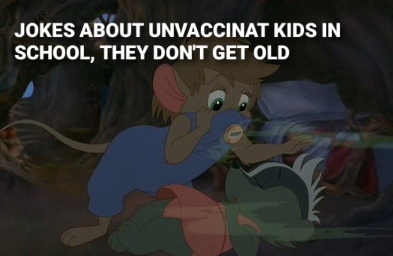 Unvaccinated kids in school - meme