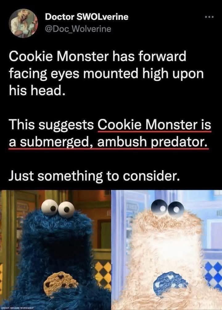 Id watch a cookie monster horror movie - meme