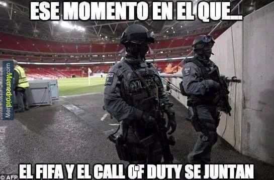 call of duty y la fifa - meme