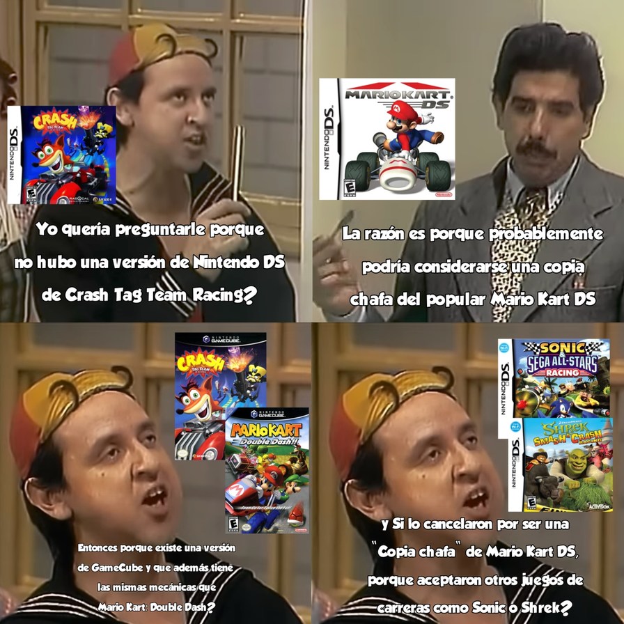 No sé les ocurrió poner el de DS, ahhhhh pero para GameCube si son buenos - meme