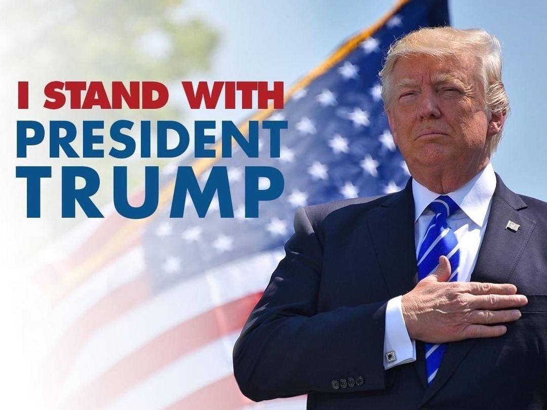 I stand with President Trump and for AMERICA - meme