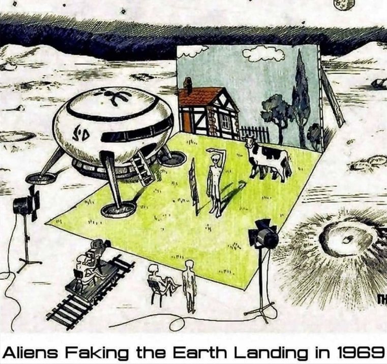 Memes de marcianos no 90 producción de Aterrizaje fake
