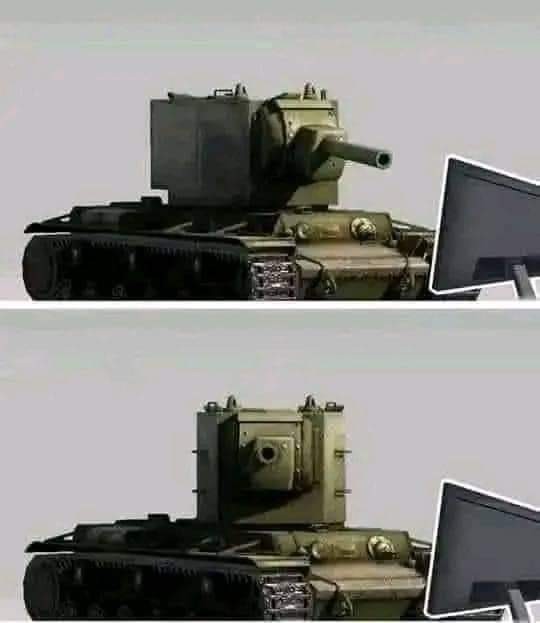 Just the KV-2 looking shocked - meme