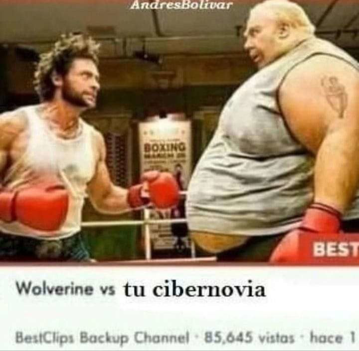 Wolverine vs tu cibernovia - meme