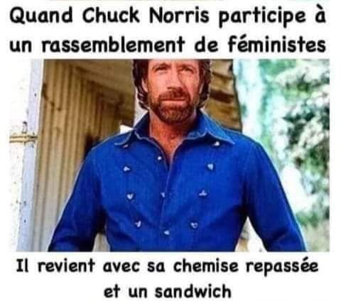 Seul Chuck peut nous sauver des féministes - meme