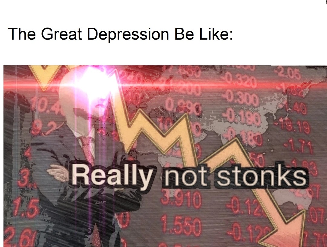 The Great Depression stonks - meme