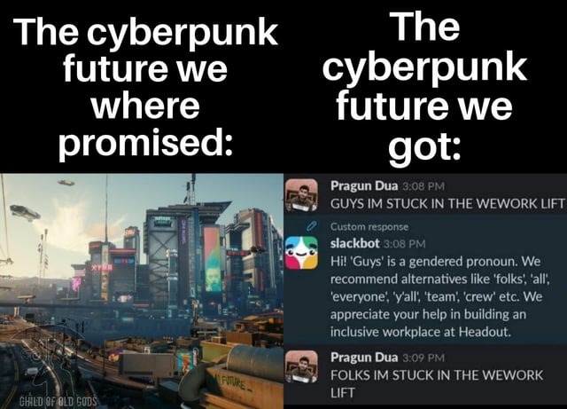 Cyberpunk future - meme