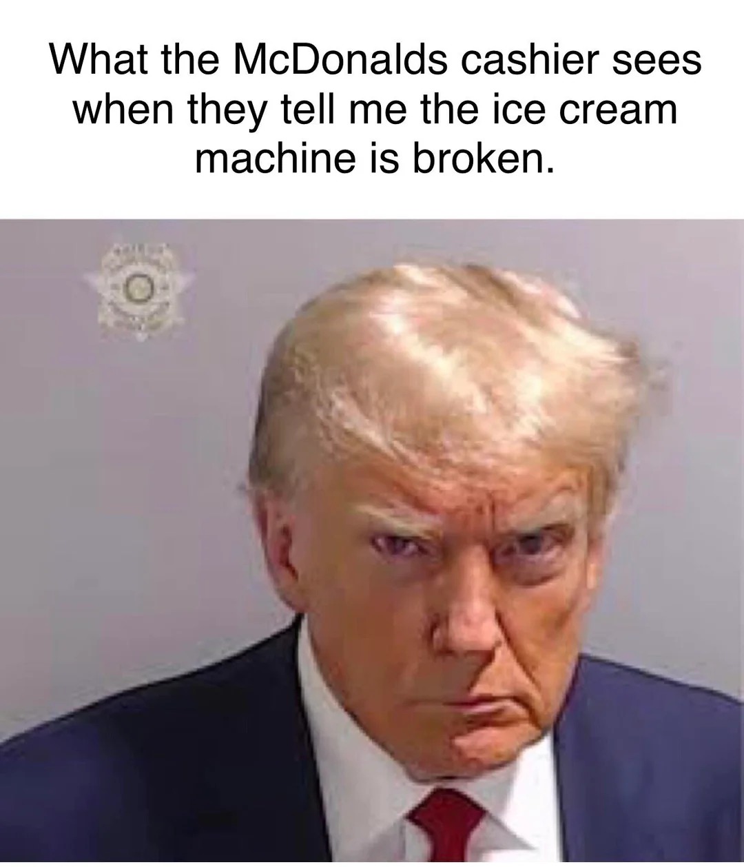 Another Trump mugshot meme