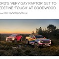 Couldn't have picked a better location to launch the gay raptor...Goodwood, UK. HAHAHA