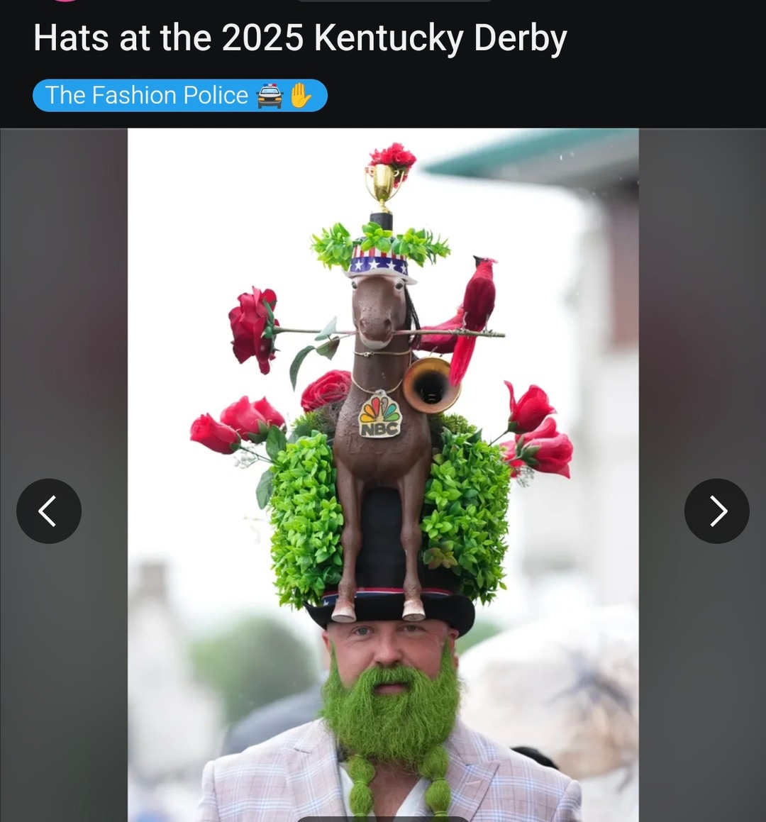 Kentucky Derby 2025: The horses ran but the hats won - meme