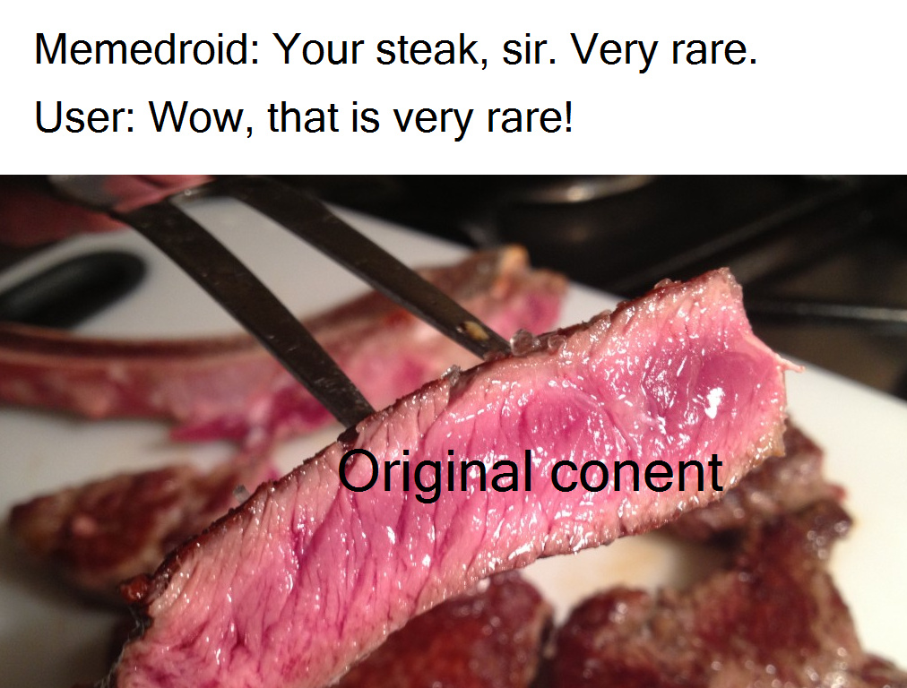 Rare steaks - meme