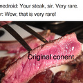 Rare steaks