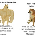 Fast food then and now