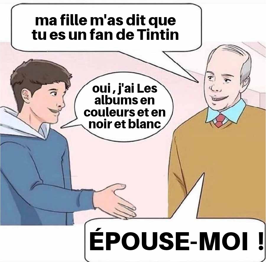 Tu t'y attendais pas a celle la - meme