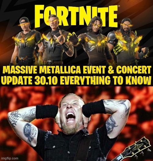 Fortnite x Metallica meme