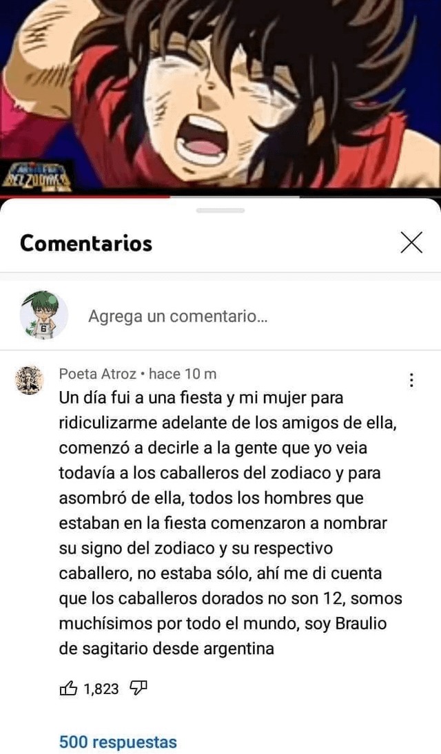 Los hombres recuerdan el Caballero del Zodiaco - meme