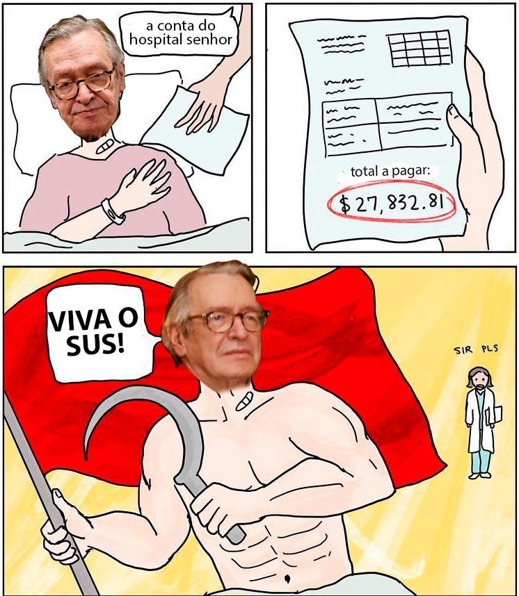 Guru terraplanista comunista - meme