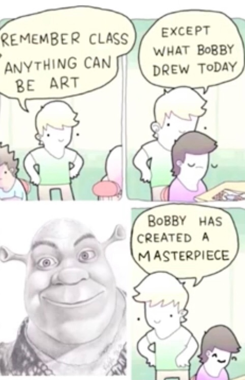 the art has layers like onions - meme