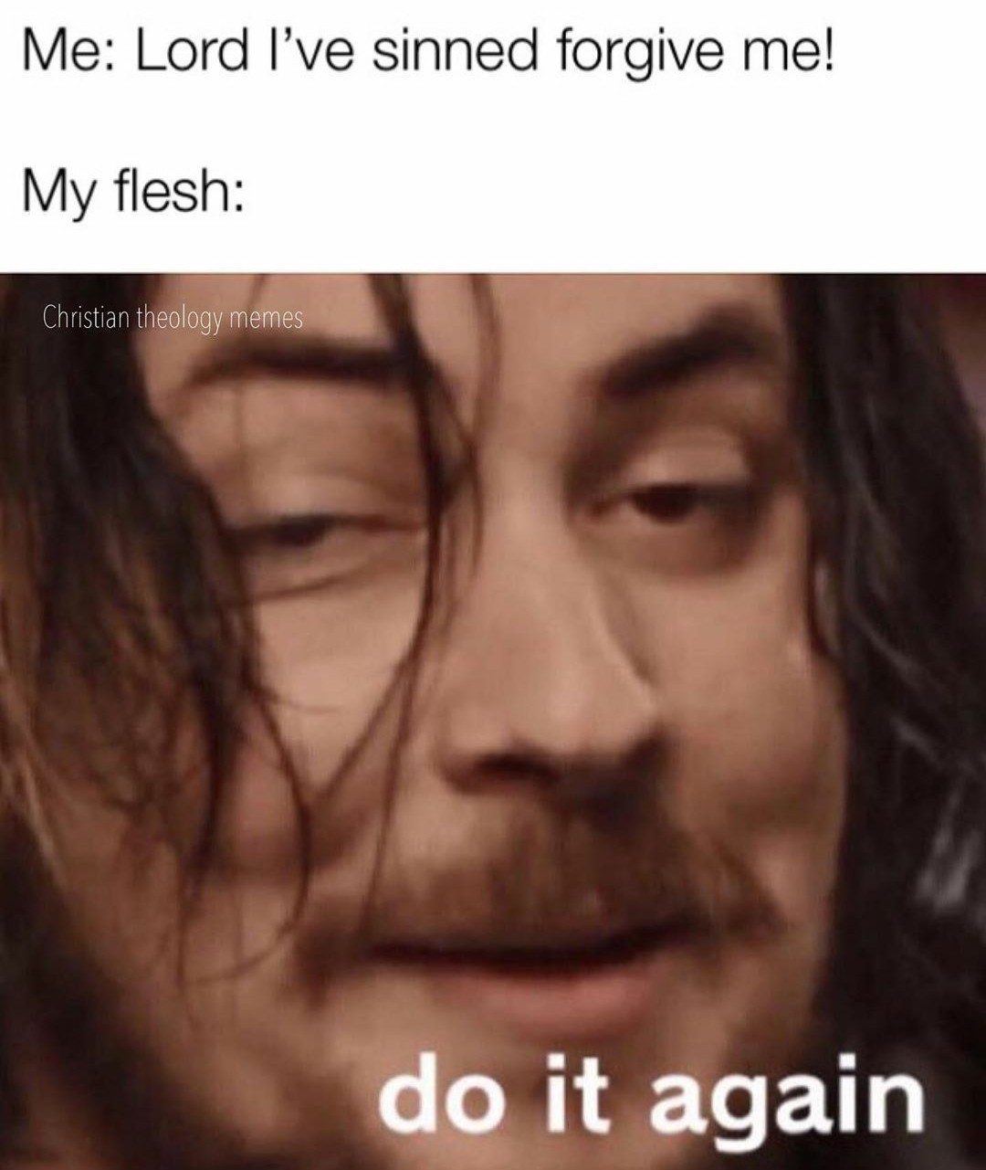 The flesh is weak - meme