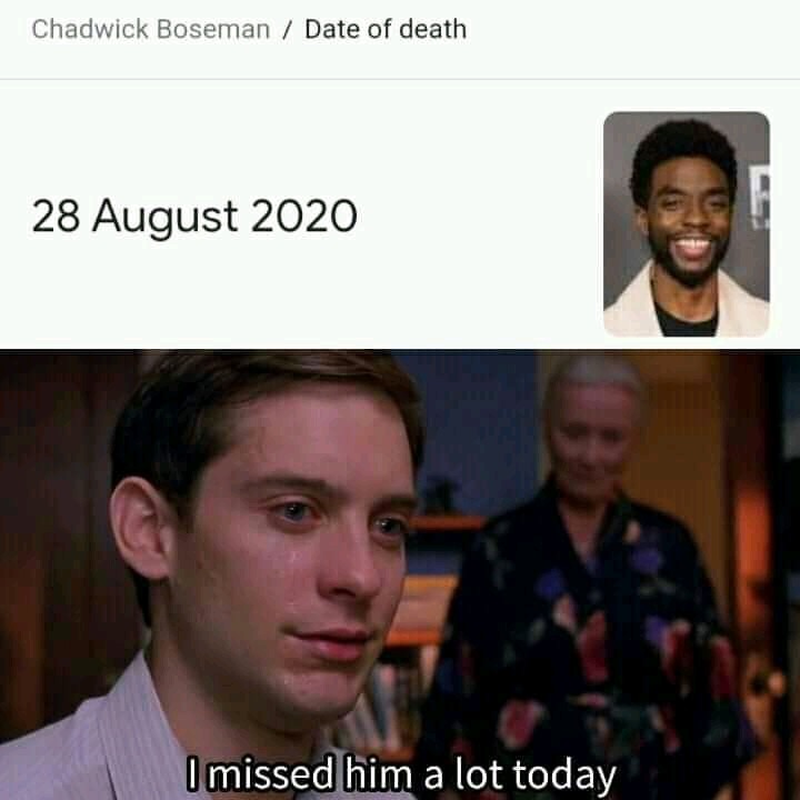 RIP Chadwick Baseman - meme