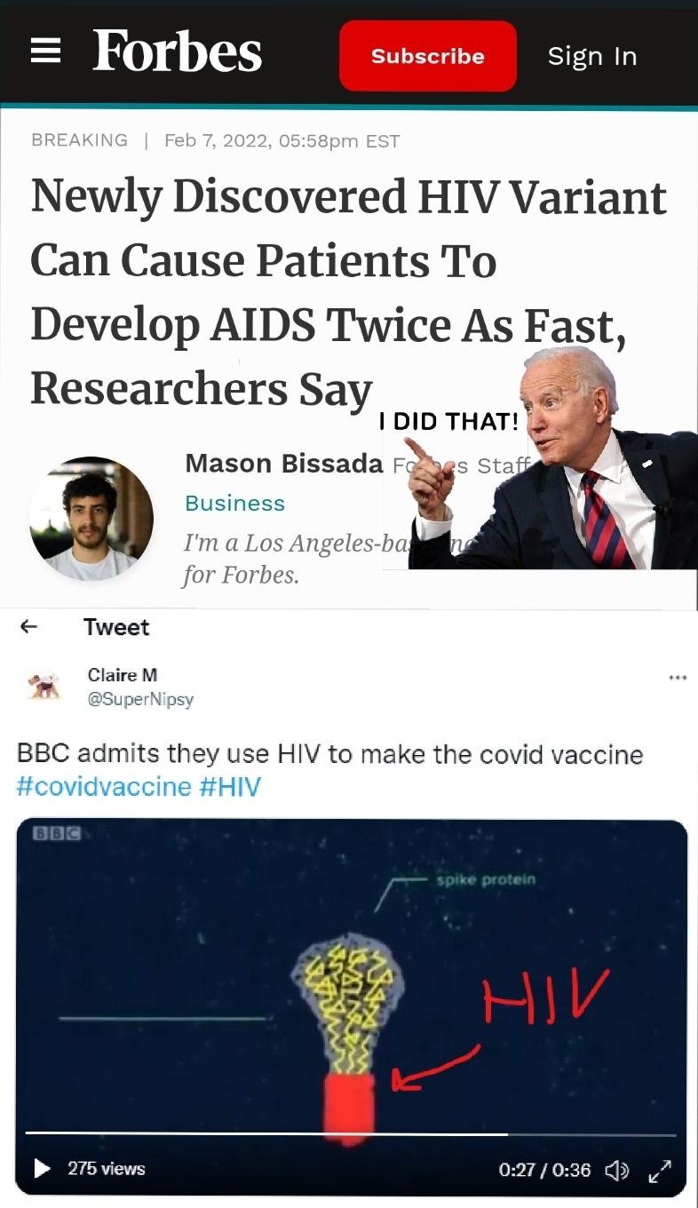 The Jab is HIV!!! mRNAIDS!!!! - meme