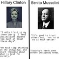 Hillary vs Mussolini, coincidence?
