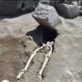 A 30-year-old Roman man who was crushed by a stone block during the eruption of Mt. Vesuvius, in Pompeii (79 AD)