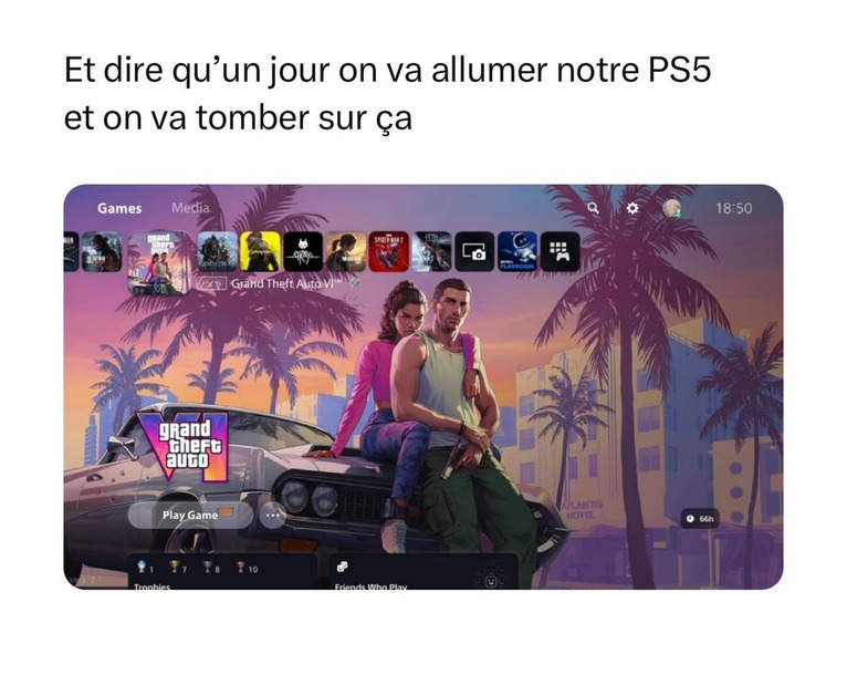 La ps6 existera avant la sortie de Gta 6 - meme