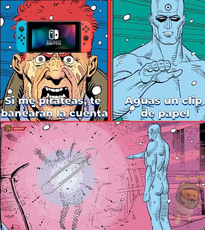 Si pirateas cuidado que te cae el ban como lluvia - meme