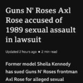 Axl Rose sued for alleged sexual assault by former model