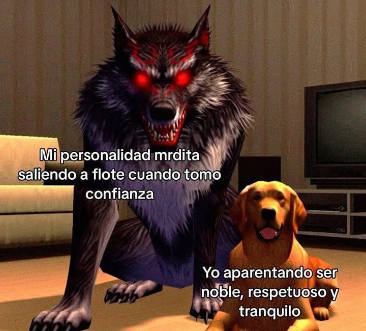 Mi verdadera personalidad cuando agarro confianza - meme