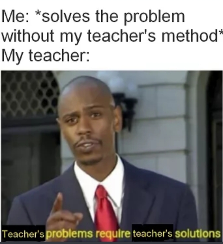 Teacher title. - meme
