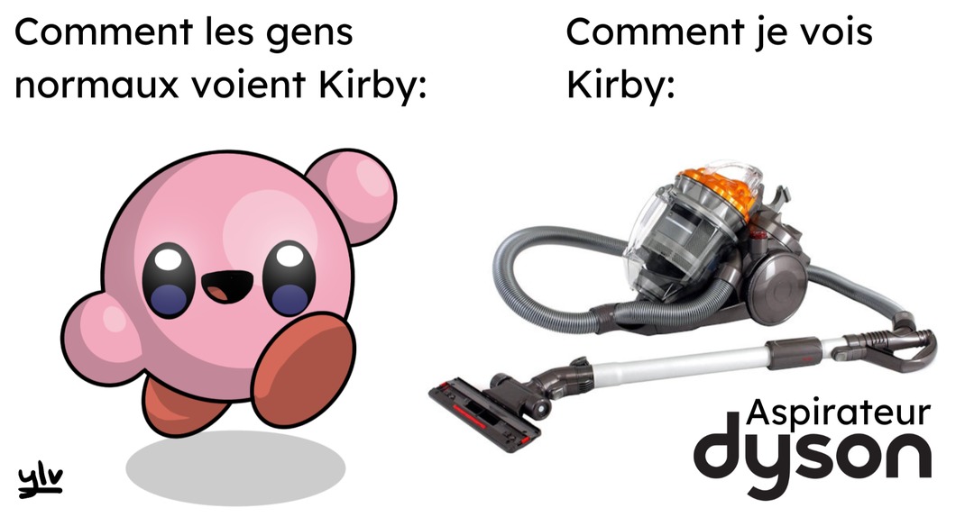 Kirby est un aspirateur à êtres vivants - meme