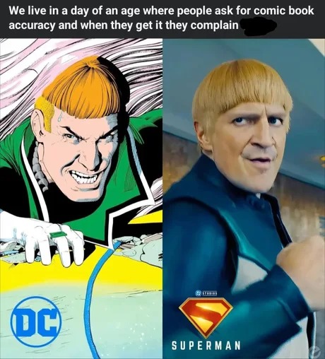 Comic book accuracy but... lame - meme