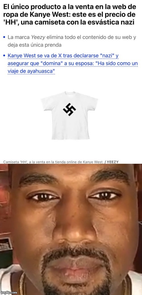 Meme noticia de la tienda de Yeezy en Kanye West