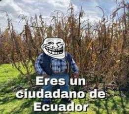 Eres un ciudadano de Ecuador - meme