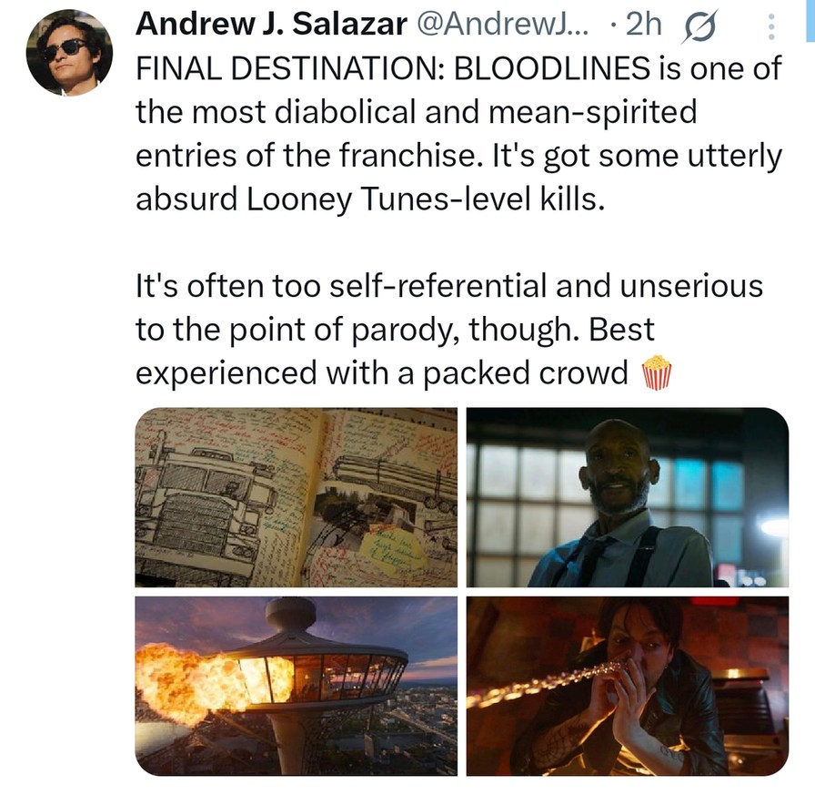 Final Destination Bloodlines went full Looney Tunes with blood - meme